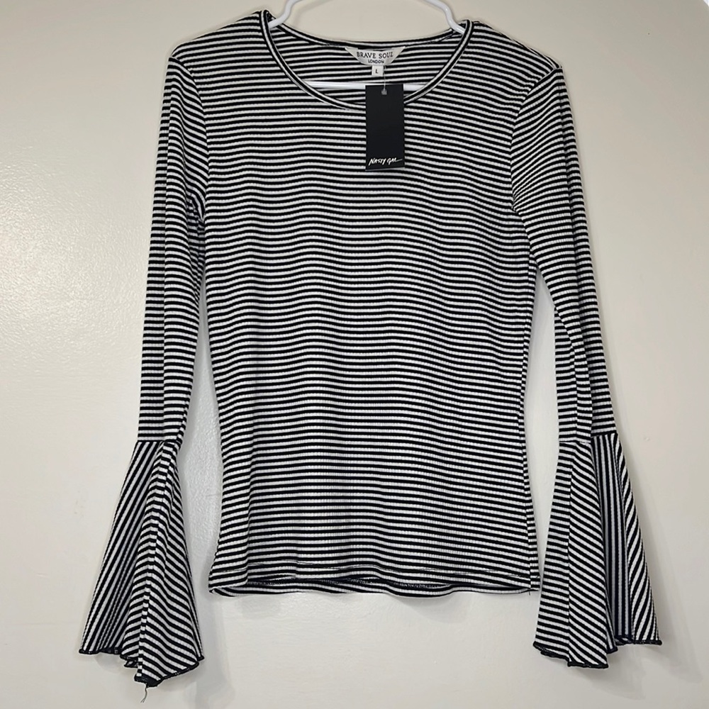 Nasty Gal long sleeve striped top